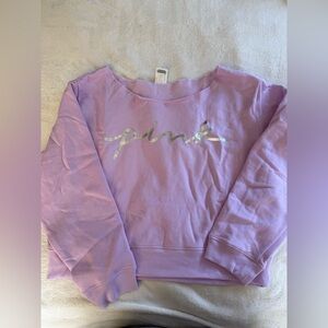 Lavender off the shoulder crewneck